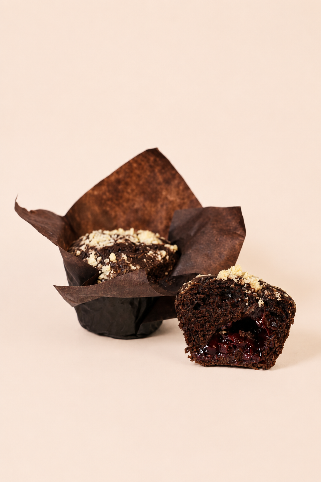 Muffins cioco-visine - 80g